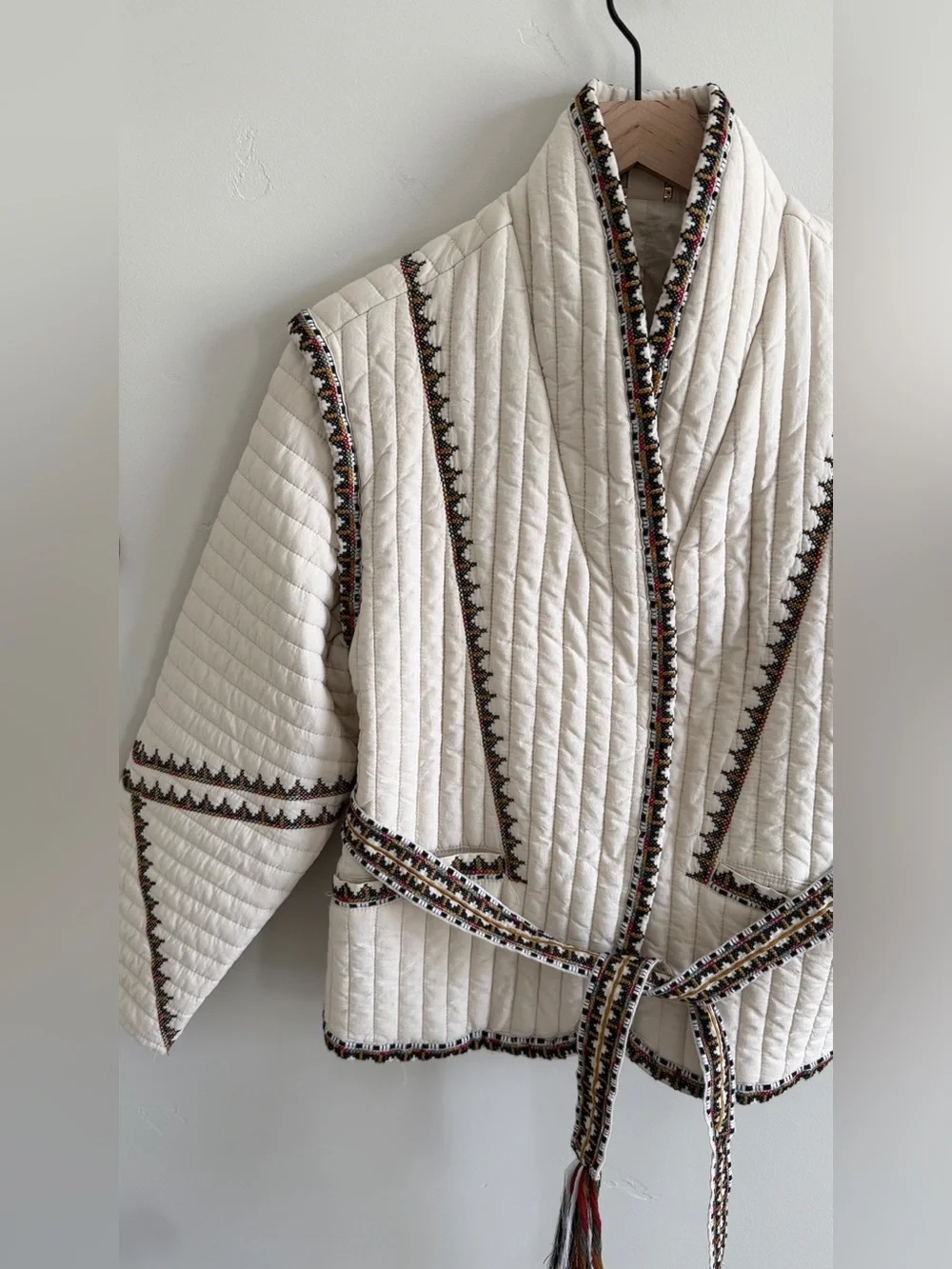 Magaschoni Cotton Quilted Tie Jacket - Picture 7 of 11